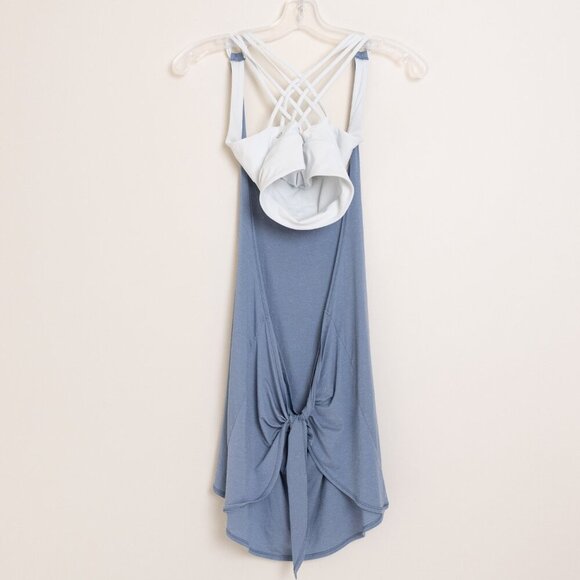 Lululemon Tied in Energy 2-in-1 Tank Top Tempest Blue Almost Blue Size 4 - Picture 3 of 12